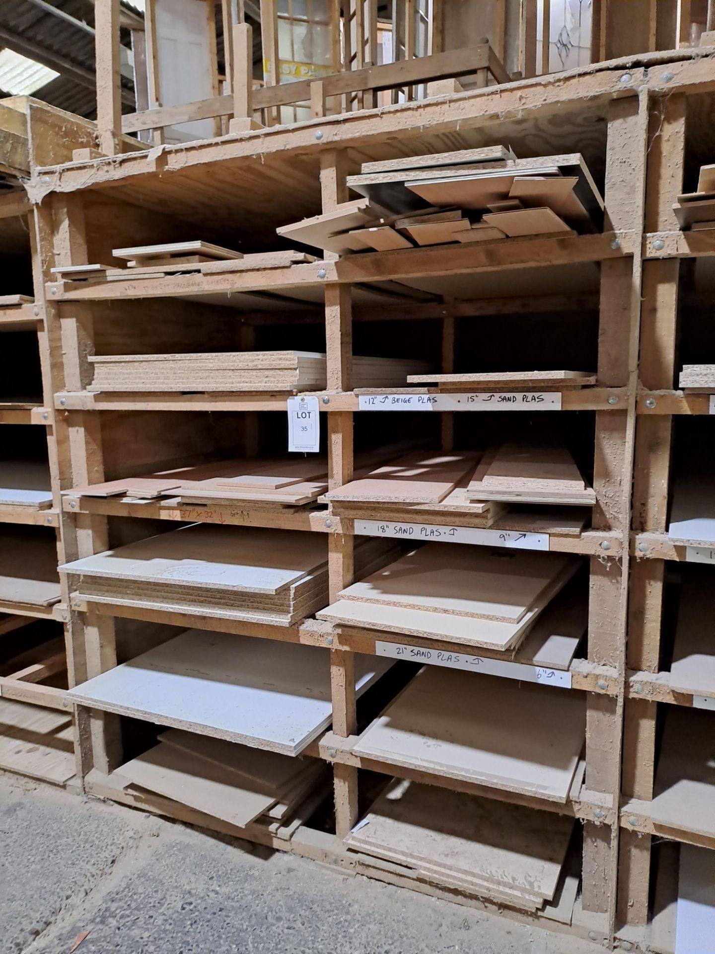 Quantity of various hardboard sheets, to 1 x rack (Racks excluded) Please ensure sufficient resource - Image 4 of 5