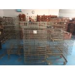 Quantity of stackable metal bread baskets