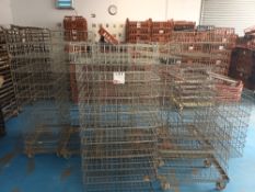 Quantity of stackable metal bread baskets