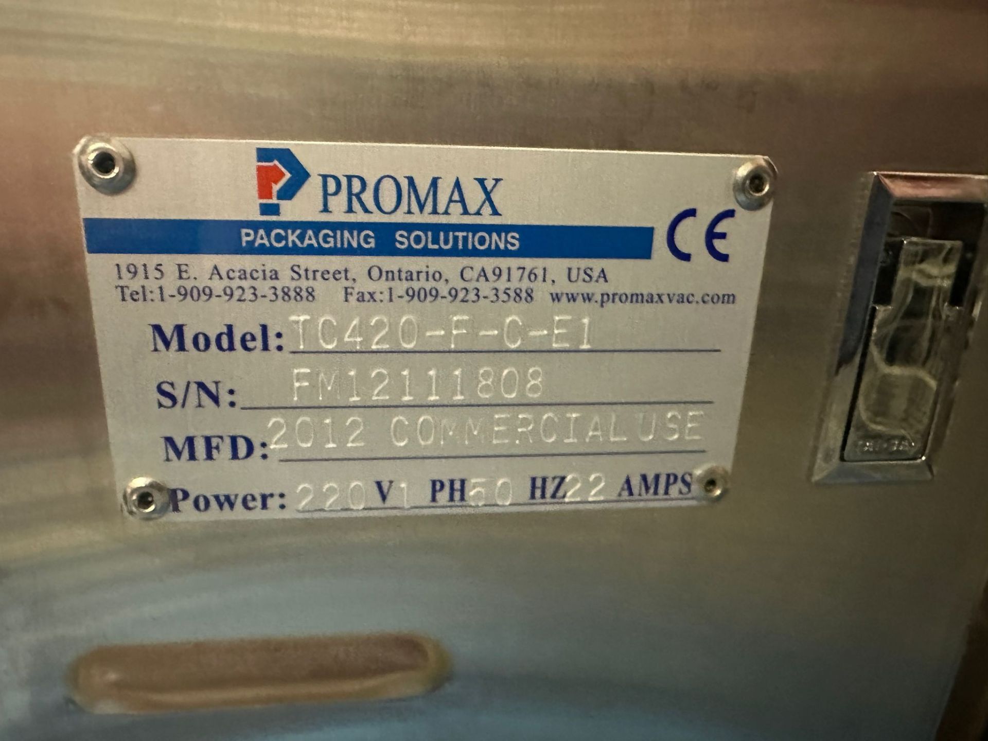 Promax TC420-F-C E1 vacuum packer - Image 2 of 3