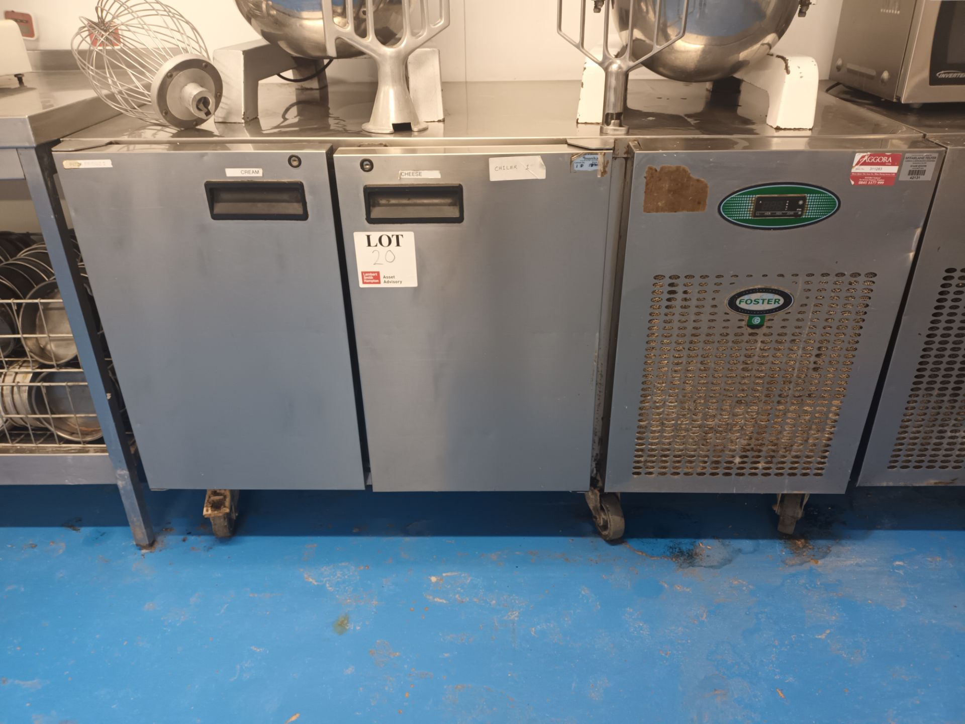 Foster EPRO1/2H/730DAS two door refrigerated stainless steel counter