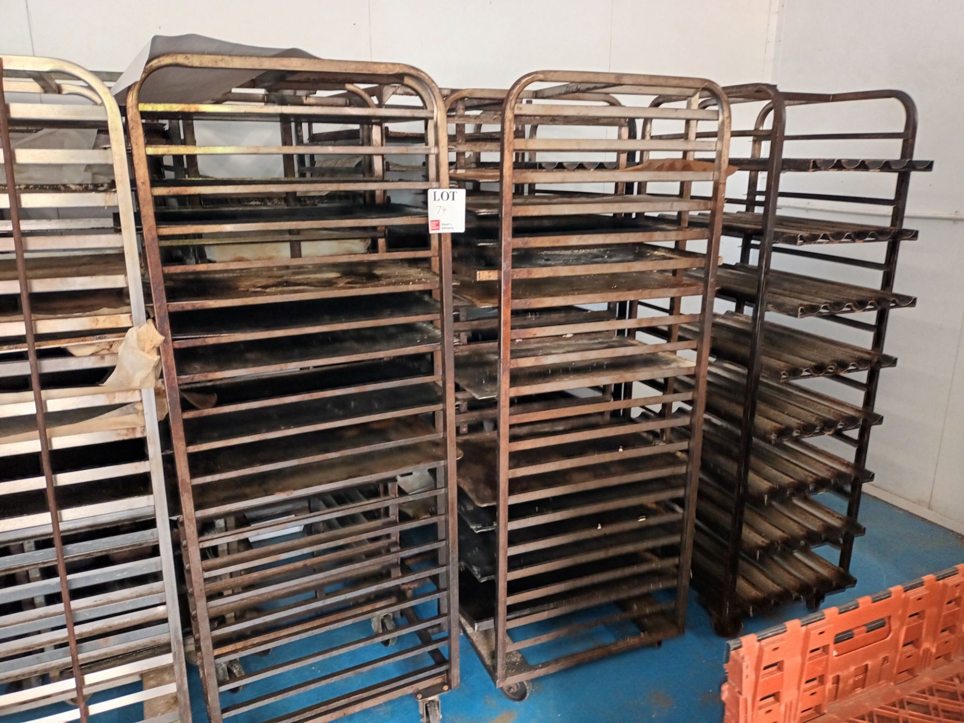Eleven various multi-tier steel baking trollies and trays - Image 2 of 3