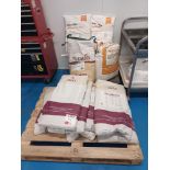 Pallet comprising small quantity of baking mixtures