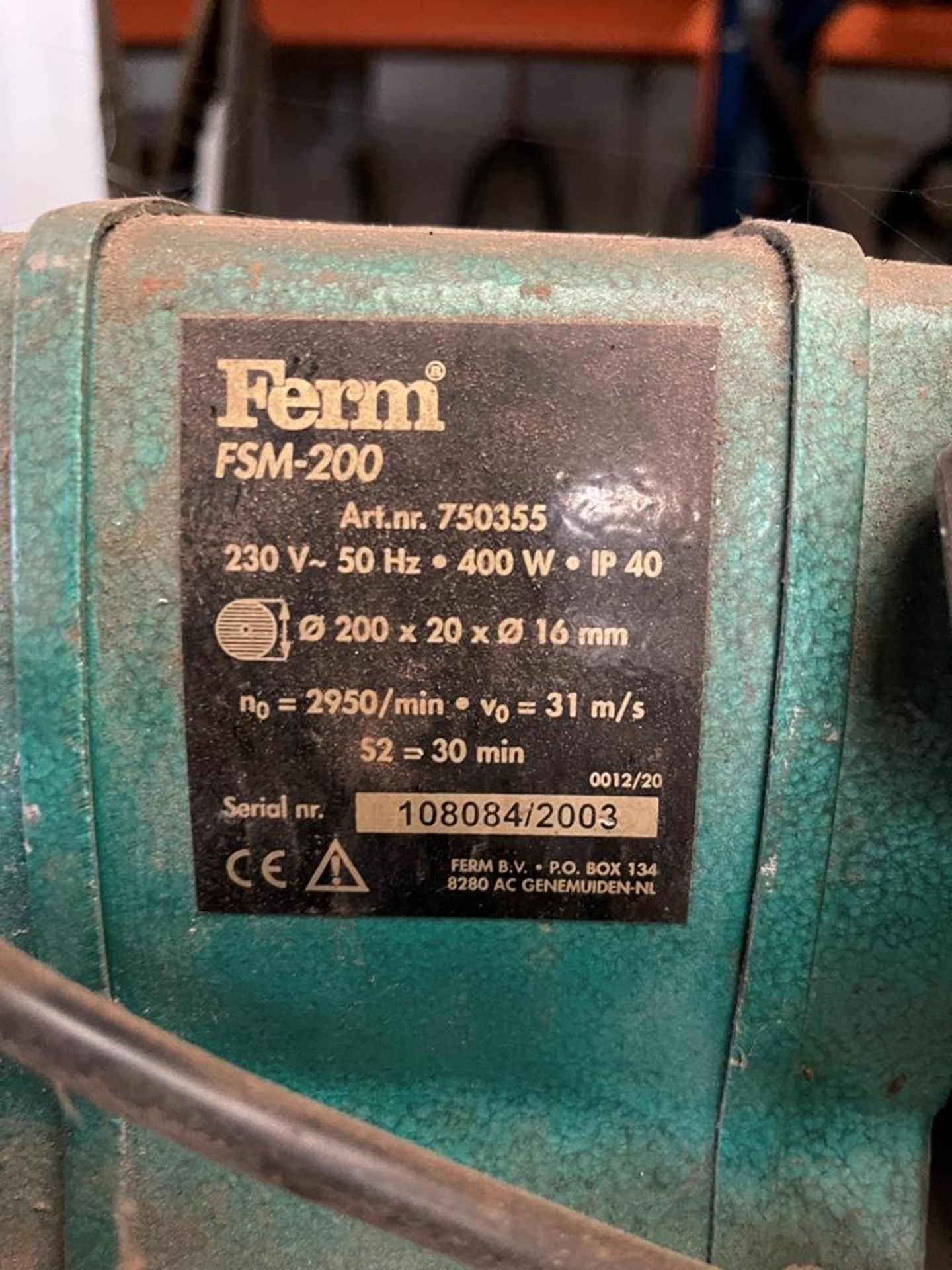 Ferm FSM200 bench grinder, 240v - Image 2 of 3