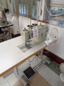 Seiko LSWN-8BL-3 high speed lockstitch sewing machine with walking foot