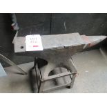 Blacksmith anvil mounted on stand