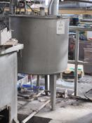 Stainless steel mixing tank, approx. size diameter 850 x depth 750mm