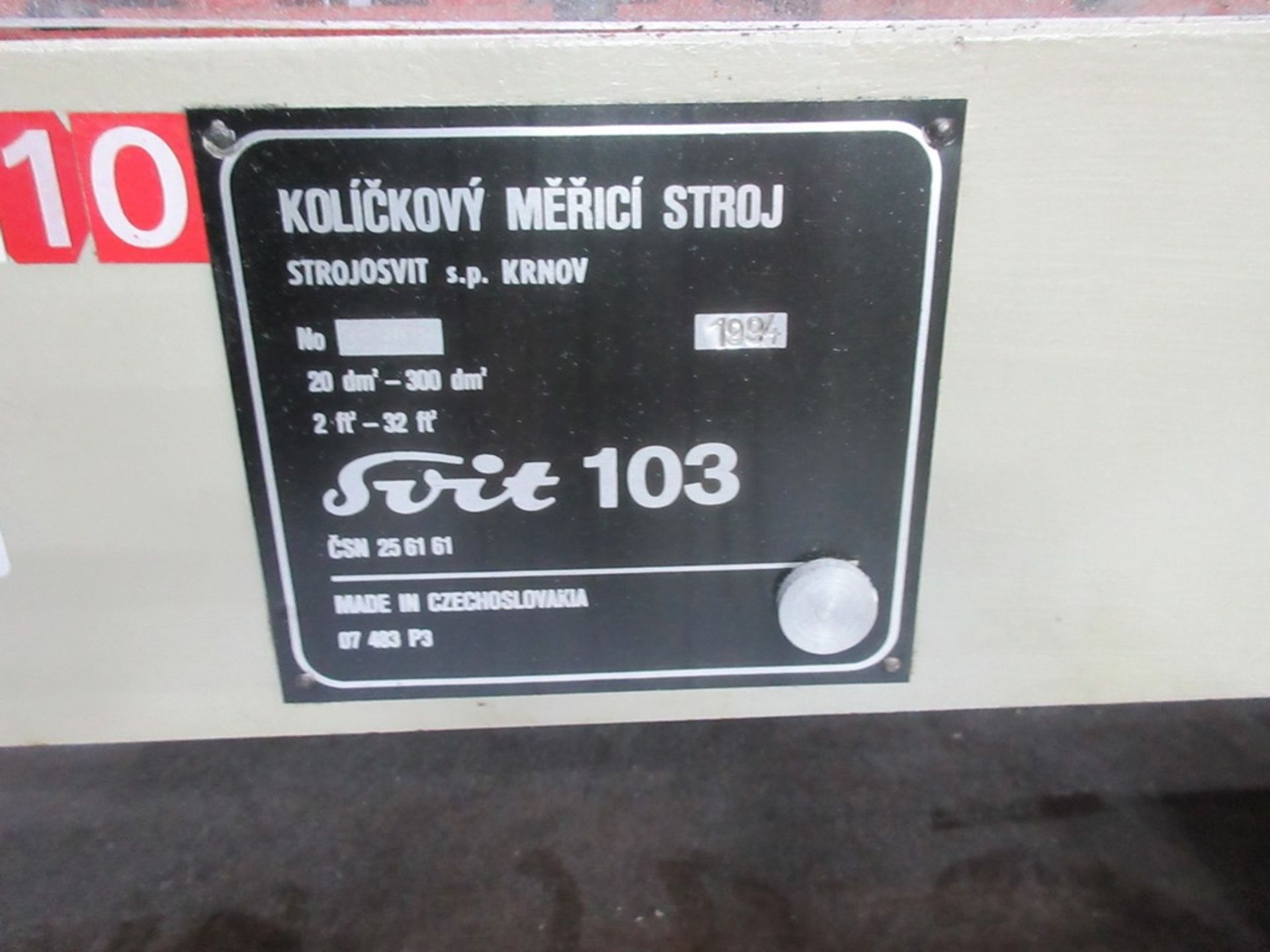 Kolicyovy Merci Stroj Svit 103 leather measuring machine, no. 35363 (1994), working width approx - Image 5 of 6