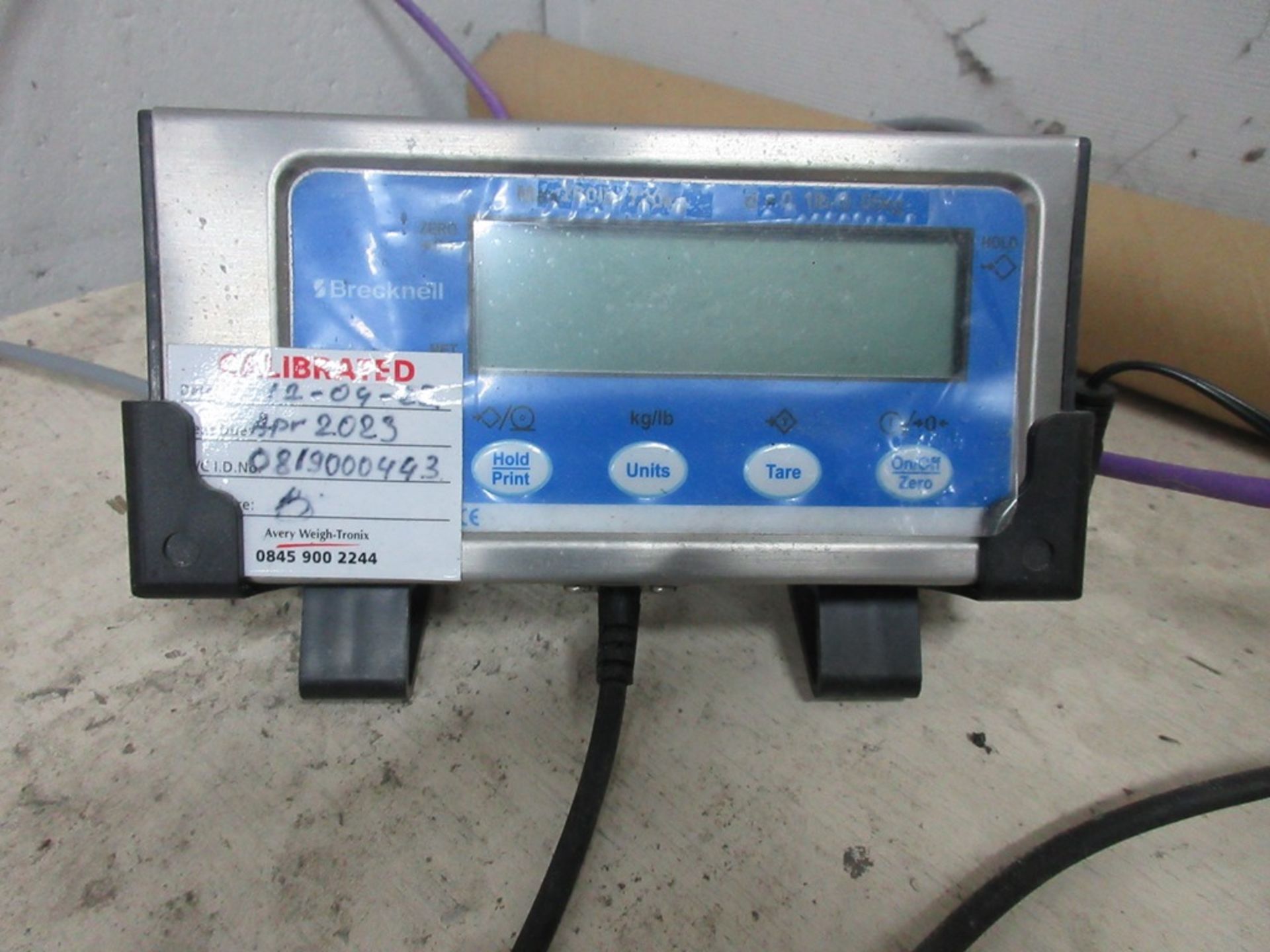 Breckenll WS120 bench top digital weigh scales, serial no. 0189000443, 120kg - Image 2 of 3