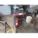 Twin bottle trolley & acetylene cutting torch (excluding bottles)