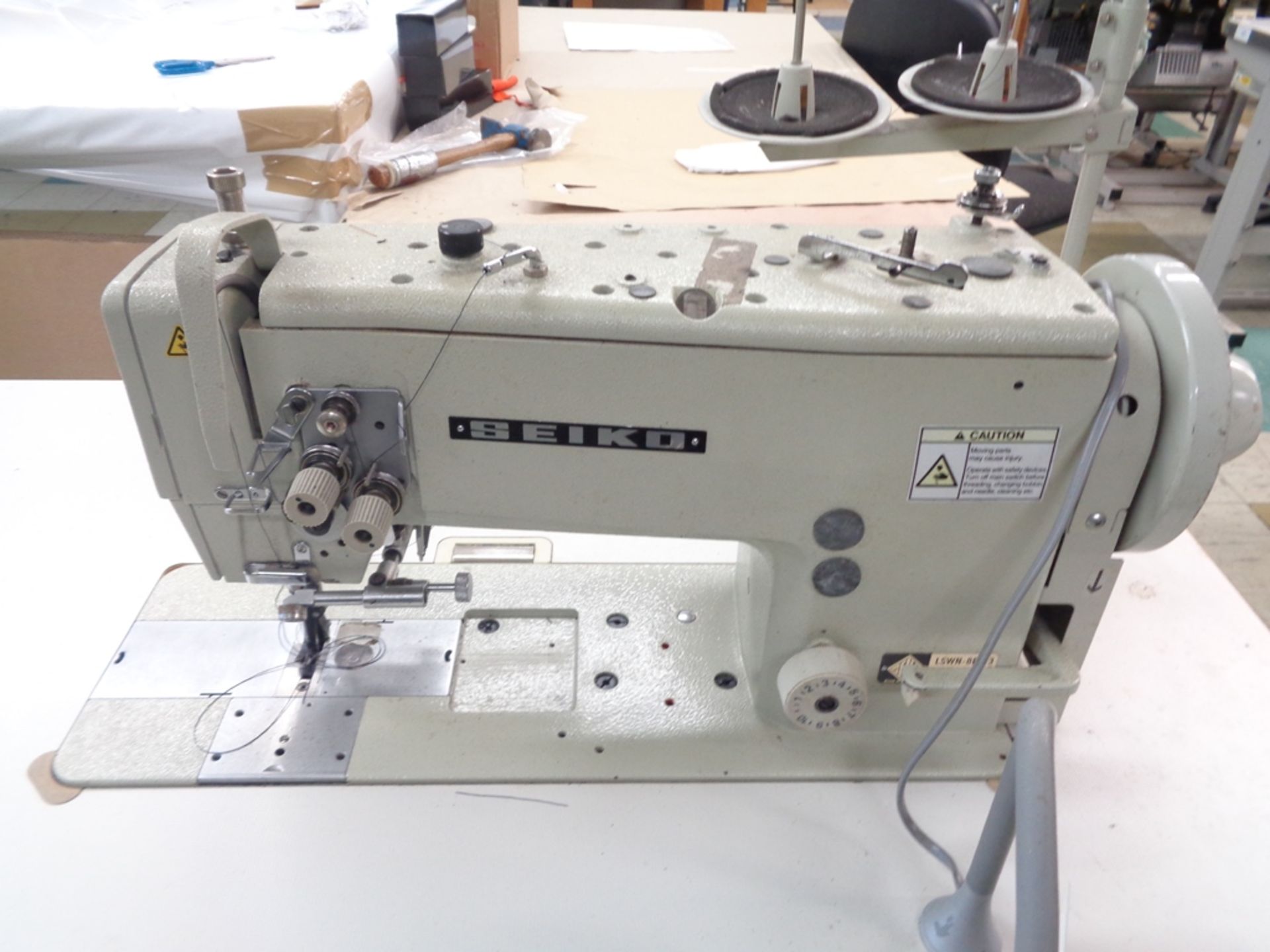 Seiko LSWN-8BL-3 high speed lockstitch sewing machine, with walking foot - Image 2 of 5