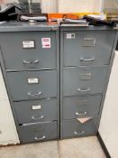 Two metal 4-drawer filing cabinets