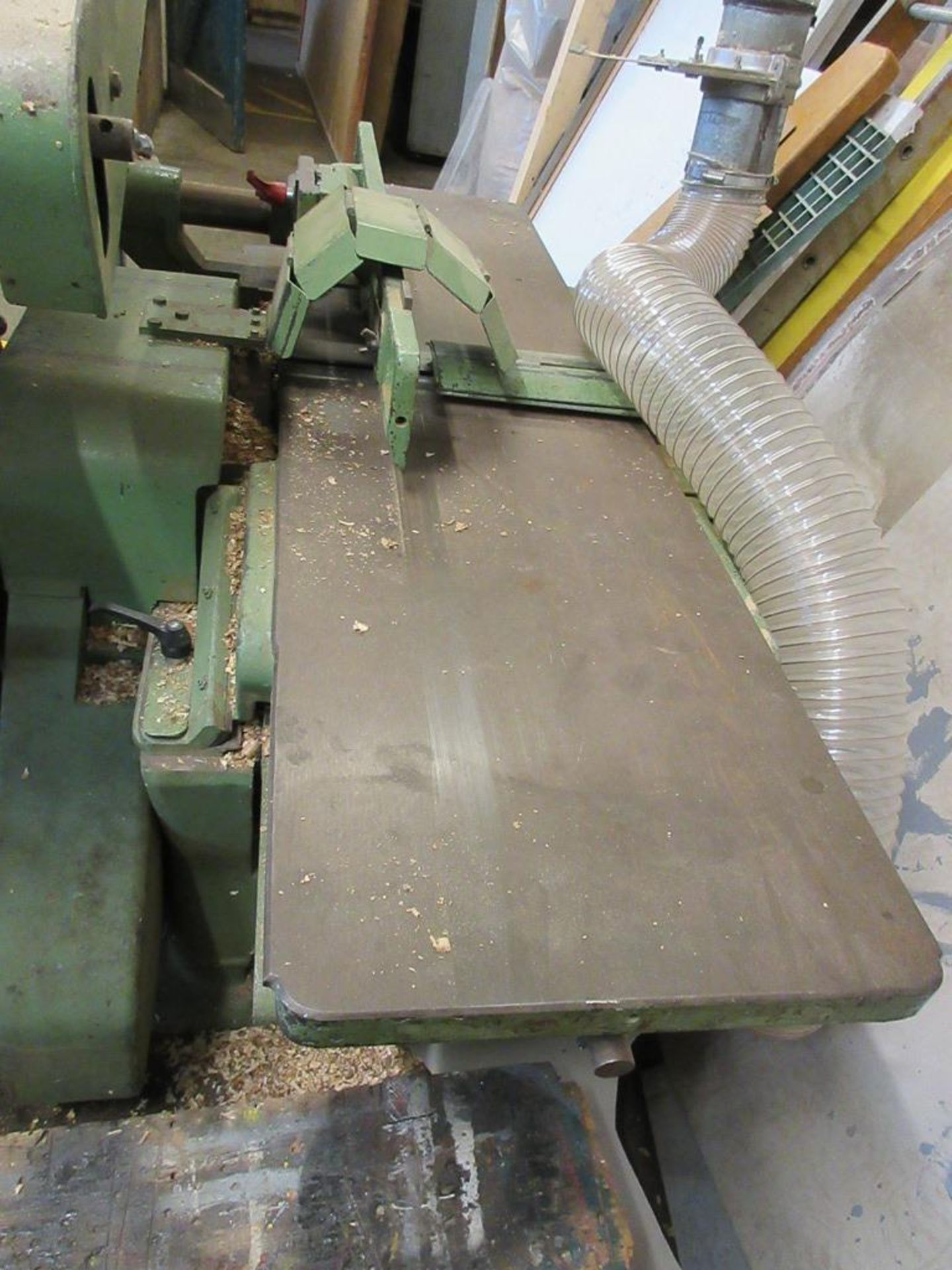 Dominion saw bench / thicknesser planer and cross cut saw, no. 266986, 1.6m x 1.6m, 3 phase, with - Image 3 of 9