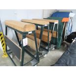 Four mobile hide trollies, 1.2m width