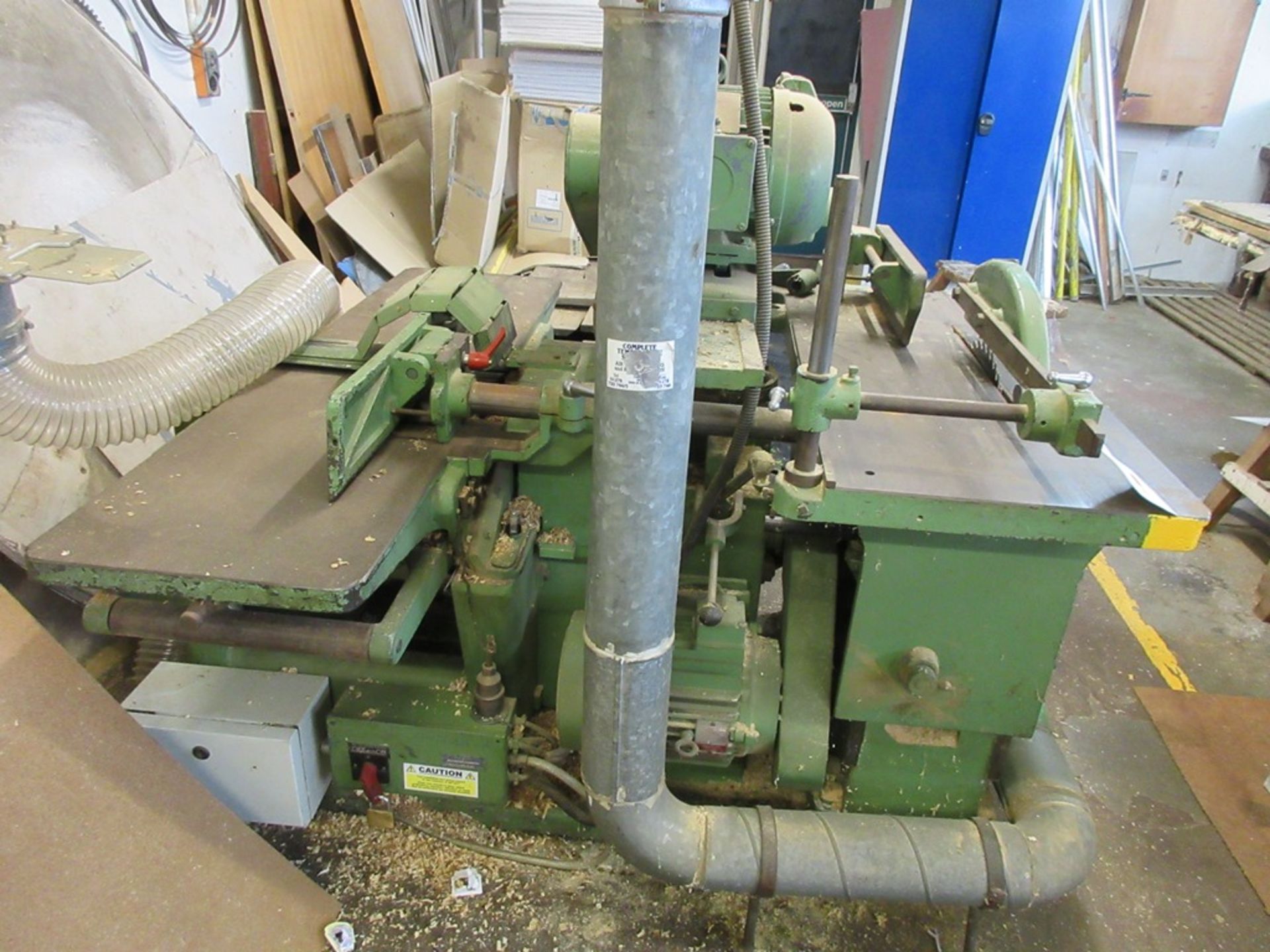 Dominion saw bench / thicknesser planer and cross cut saw, no. 266986, 1.6m x 1.6m, 3 phase, with - Image 7 of 9
