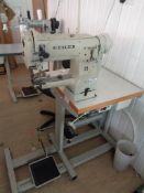 Seiko LSC-8BL-1 cylinder arm lockstitch walking foot sewing machine, serial no. LC2110001