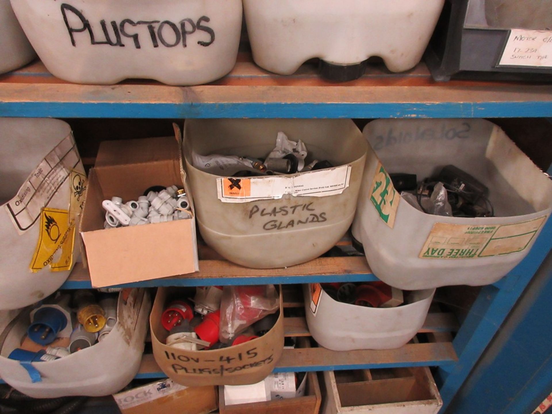 Assorted electrical stock including connectors, output modules, cable clips, flanges, fuse carriers, - Image 2 of 14