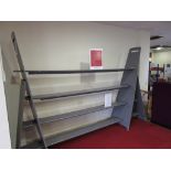 MDF 4-shelf display rack, 3.1m x 650 x 1970mm