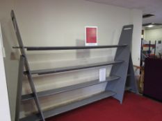 MDF 4-shelf display rack, 3.1m x 650 x 1970mm