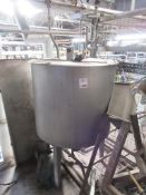 Stainless steel mixing tank, approx. size: diameter 850 x depth 750mm