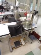 Seiko LCW-8BL cylinder arm lockstitch walking foot sewing machine, serial no. LC0206023