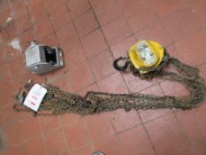 Morris 500kg chain hoist and runner NB: This item has no record of Thorough Examination. The