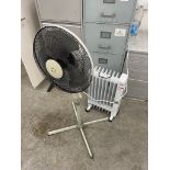 Challenge oil filled radiator, 240v and pedestal fan