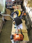 STIHL 4-MIX FS87 petrol strimmer with harness & safety visor