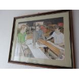 Six various framed and glazed prints, as lotted