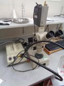 Olympus SZ ST 5211 microscope with JVC TK-1280E colour video camera with Schott KL1500 electronic