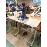The Singer Manufacturing 29K71 cylinder arm boot patcher sewing machine, made with walking foot,