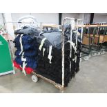 Five metal frame/timber stock transport trollies, 1200 x 900mm