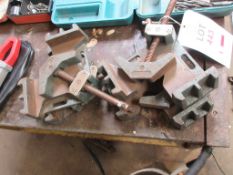 Four welding clamps, 90"