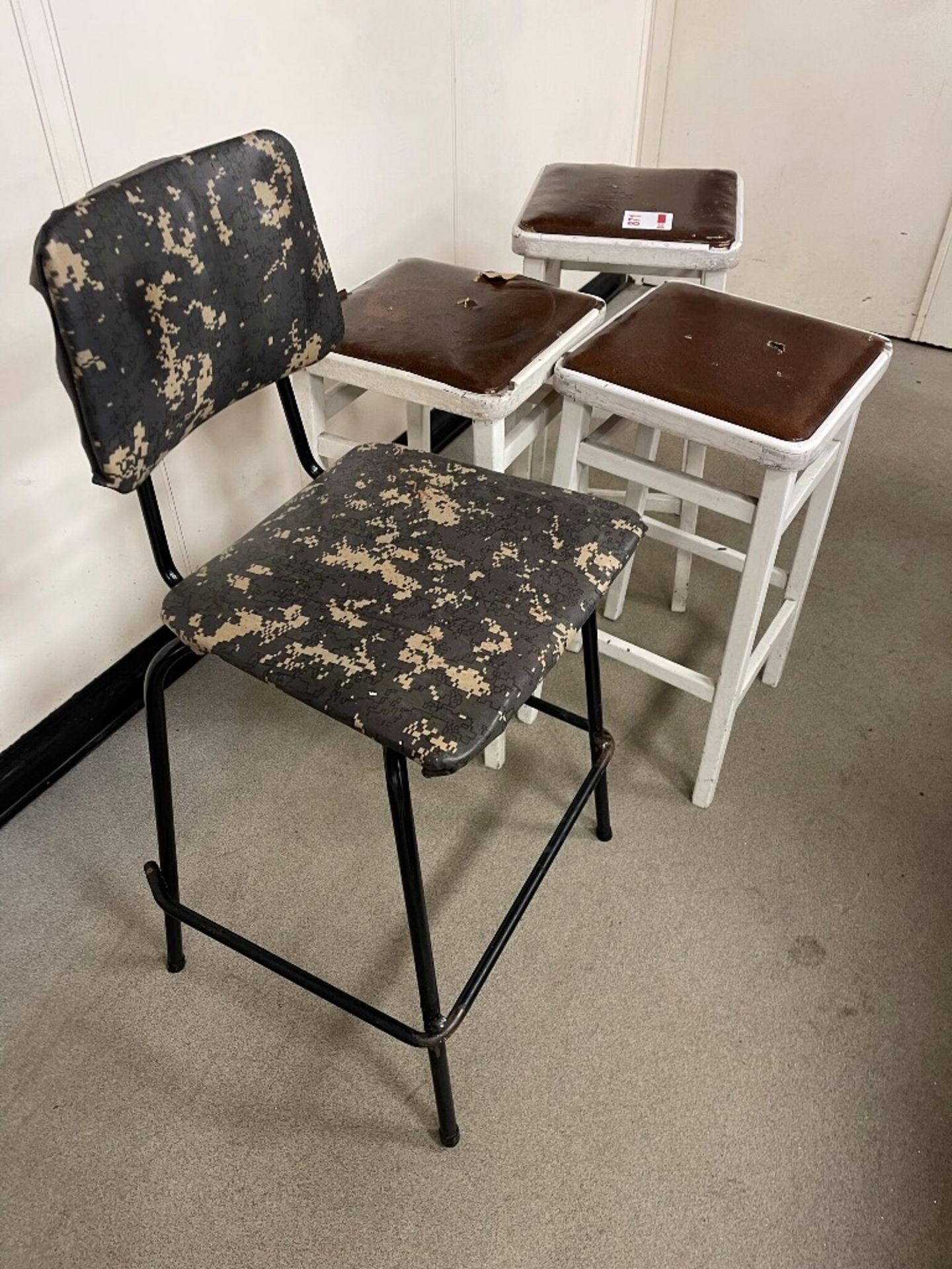 Three high stools and lab high chair - Image 2 of 2