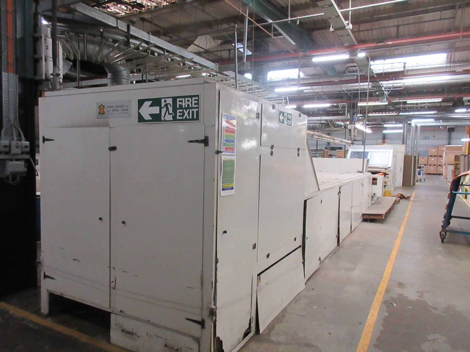 Forni Varese Quick 14 Super toggling line, serial no. 690 (1984), approx. overall length 20m x 1.