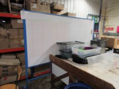 Metal frame mobile wipe board, width 2460mm