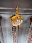 Raptor 1 ton chain hoist & runner NB: This item has no record of Thorough Examination. The purchaser