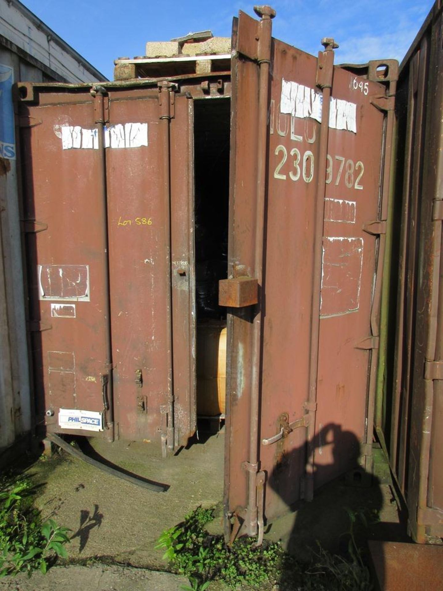 Export type shipping container, 20ft - no floor
