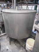 Stainless steel mixing tank, approx. size diameter 850 x depth 750mm