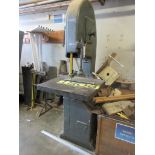 Wadkin vertical band saw, mach no. PZB61471, throat 22", table size 30" x 30", 3 phase A work Method