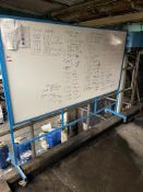 Large white board on wheels, 97" x 48"