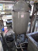 Stainless steel mixing tank, approx. size 650mm diameter x 750mm