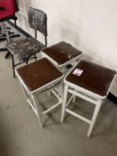 Three high stools and lab high chair