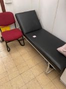 One first aid bench, 1 x chair and stretcher