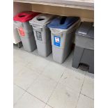 Four various waste bins