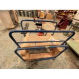 4-wheeled steel framed stock trolley