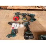 5 x various cordless drills as lotted (for spares)