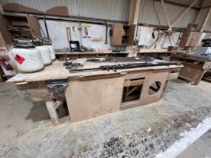 3 x joiners workbenches, 3100mm x 1200mm