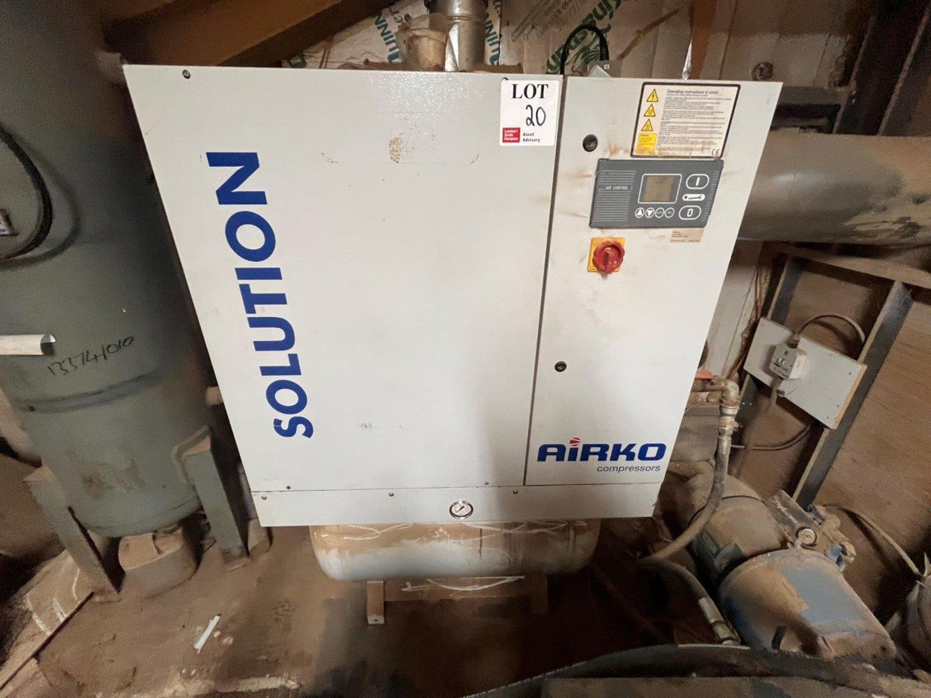 Airko Solution 11 SC receiver mounted rotary screw air compressor, serial no. F1205117 (2012),