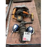 Evolution Rage circular saw and unbranded corded grinder